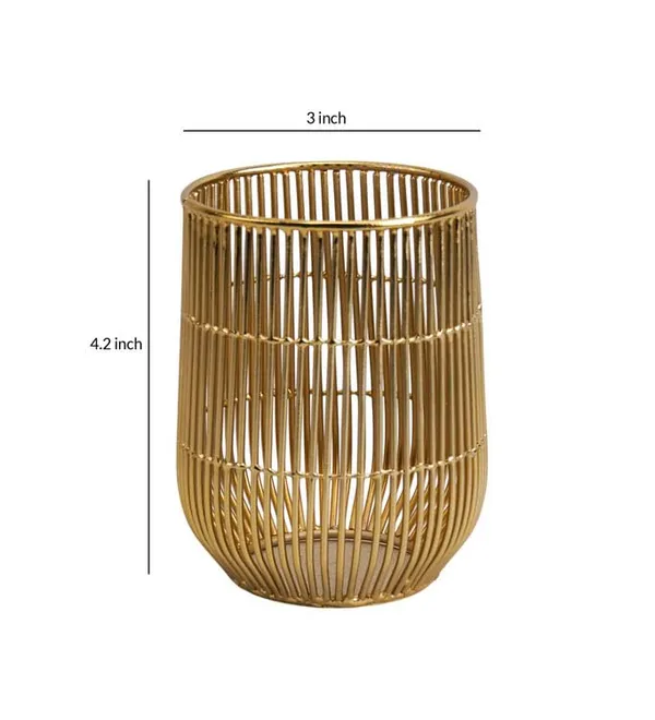 Golden_Metal_Wire_Pen_Pencil_Holder_For_Desk_(7.5D_X_7.5W_X_10.5H_Cm)