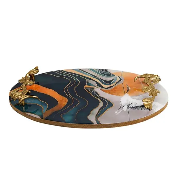 Multicolor_Oval_Mango_Wooden_Natural_Finish_With_Handcrafted_Gold_Casting_Handles_Decorative_Serving_Tray_(38L_X_26W_X_4H_Cm)