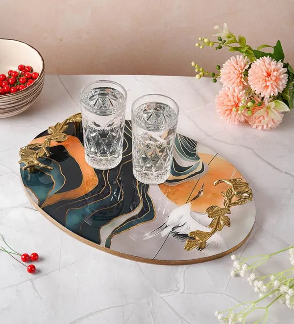 Multicolor_Oval_Mango_Wooden_Natural_Finish_With_Handcrafted_Gold_Casting_Handles_Decorative_Serving_Tray_(38L_X_26W_X_4H_Cm)