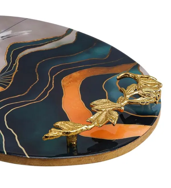 Multicolor_Oval_Mango_Wooden_Natural_Finish_With_Handcrafted_Gold_Casting_Handles_Decorative_Serving_Tray_(38L_X_26W_X_4H_Cm)