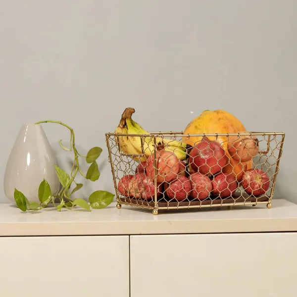 Gold_Wire_Wood_Base_Storage_Organizer_(30_X_23_X_15_Cm)