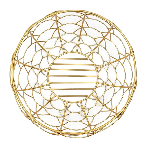 Gold_Plated_Multi-Purpose_Metal_Round_Wire_Decorative_Fruit_Basket_(25D_X_25W_X_12.7H_Cm)
