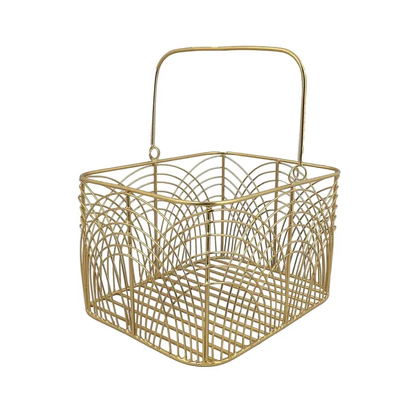 Gold_Finish_Decorative_Metal_Wire_Storage_Basket_With_Handle_(25D_X_15W_X_17H_Cm)