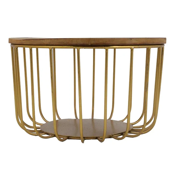 Gold_Plated_Nested_Wire_Wood_Baskets_Trays_(Set_Of_2)_(25D_X_25W_X_16H_Cm)
