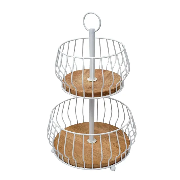 White_Metal_Wood_2_Tier_Basket_Countertop_(25D_X_25W_X_48H_Cm)