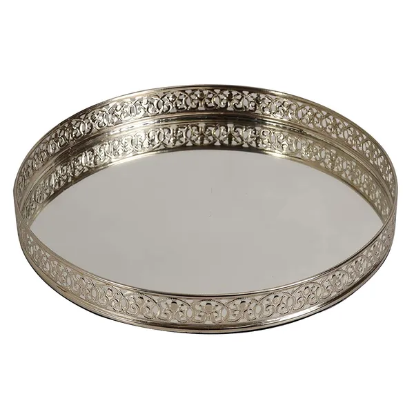 Silver_Plated_Metal_And_Glass_Round_Decorative_Laser_Cutting_Scratch-Resistant_Tray_(25L_X_25W_X_10H_Cm)