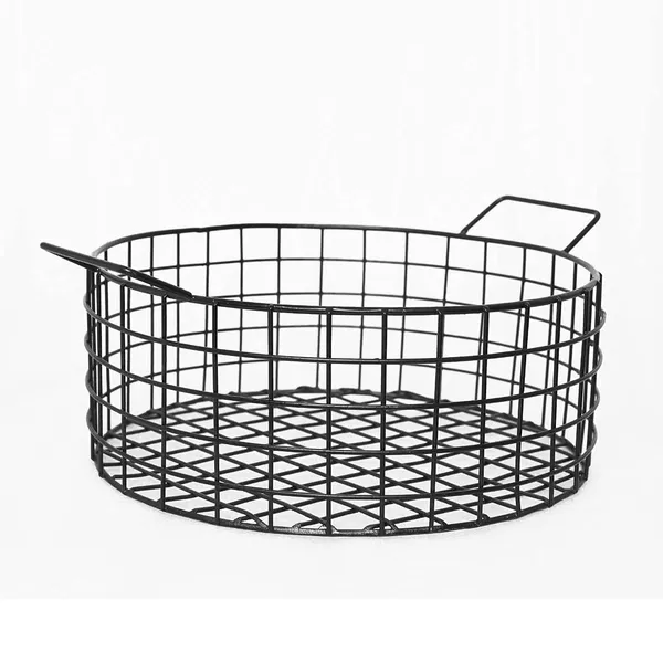 Black_Metal_Wire_Round_Basket_For_Storage_(25.4D_X_25.4W_X_12.7H_Cm)