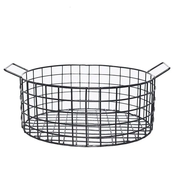 Black_Metal_Wire_Round_Basket_For_Storage_(25.4D_X_25.4W_X_12.7H_Cm)
