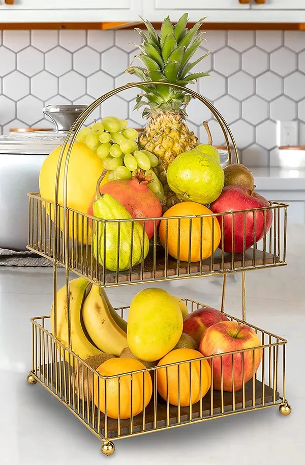 Golden_Metal_And_Wood_2_Tier_Decorative_Storage_For_Fruit_Spice_&_Vegetable_(25.4D_X_25.4W_X_40.6H_Cm)