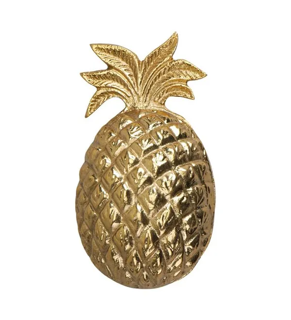 Gold_Plated_Aluminium_Casting_Pineapple_Tealight_Candle_Holder_(18L_X_10W_X_9H_Cm)