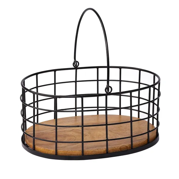 Black_Metal_Oval_Shape_Long_Handle_Wire_Basket_With_Wooden_Base_(27L_X_21W_X_13H_Cm)