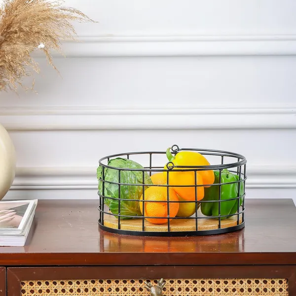 Black_Metal_Oval_Shape_Long_Handle_Wire_Basket_With_Wooden_Base_(27L_X_21W_X_13H_Cm)