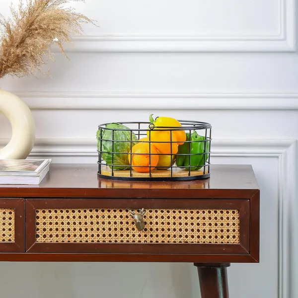 Black_Metal_Oval_Shape_Long_Handle_Wire_Basket_With_Wooden_Base_(27L_X_21W_X_13H_Cm)