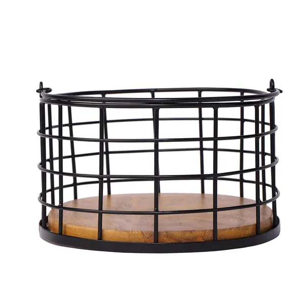 Black_Metal_Oval_Shape_Long_Handle_Wire_Basket_With_Wooden_Base_(27L_X_21W_X_13H_Cm)