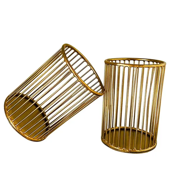 Golden_Metal_Pen_Pencil_And_Office_Desk_Stationery_Organizer_(Set_Of_2)_(8.9D_X_12.7W_X_8.9H_Cm)
