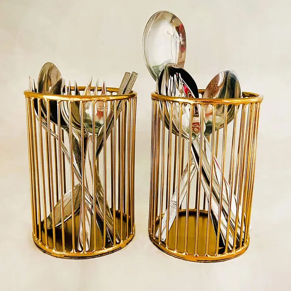 Golden_Metal_Pen_Pencil_And_Office_Desk_Stationery_Organizer_(Set_Of_2)_(8.9D_X_12.7W_X_8.9H_Cm)