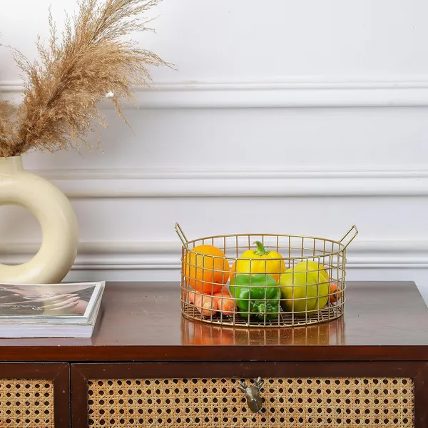 Golden_Multi-Purpose_Metal_&_Wire_Basket_(24.1D_X_25.4W_X_12.7H_Cm)