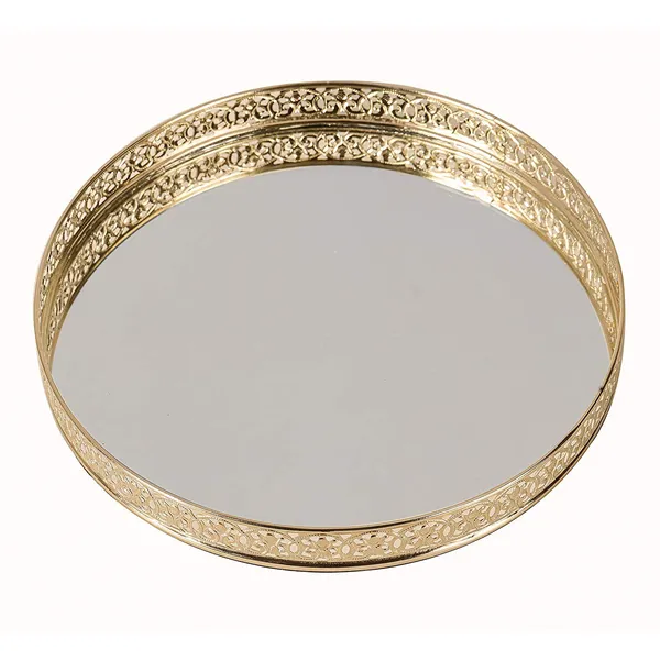 Gold_Plated_Round_Decorative_Mirror_Tray_(25L_X_25W_X_7H_Cm)