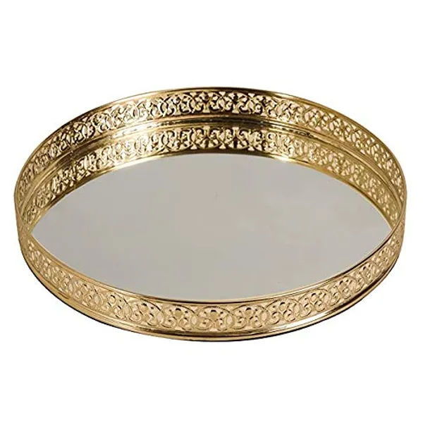 Gold_Plated_Round_Decorative_Mirror_Tray_(25L_X_25W_X_7H_Cm)