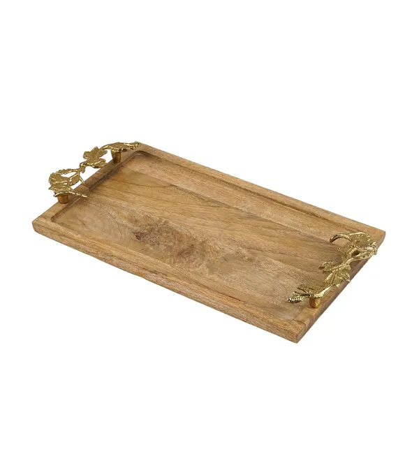 Golden_Decorative_Mango_Wood_Rectangular_Serving_Tray_With_Gold_Leaf_Handles_(42L_X_22W_X_8H_Cm)