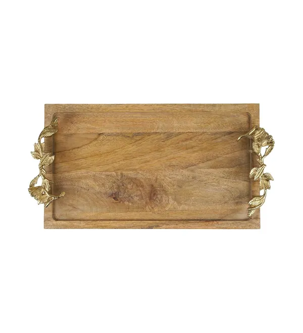 Golden_Decorative_Mango_Wood_Rectangular_Serving_Tray_With_Gold_Leaf_Handles_(42L_X_22W_X_8H_Cm)