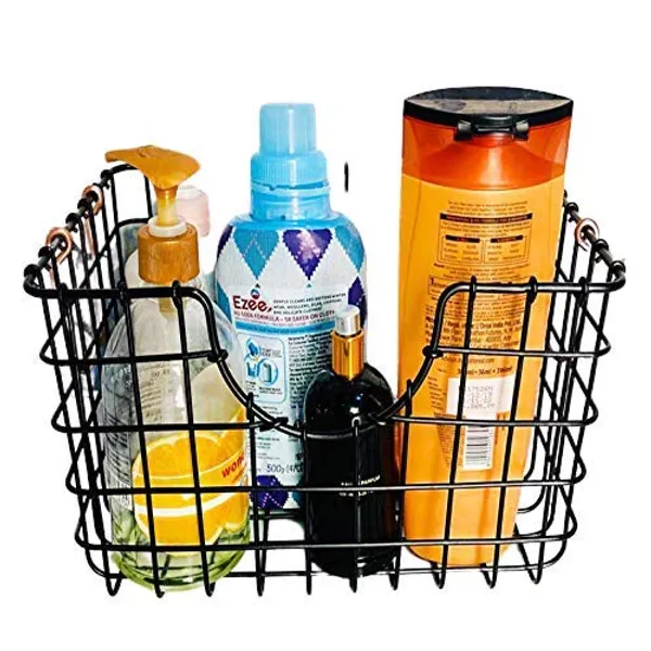 Black_Metal_Wire_Storage_Basket_With_Copper_Handle_(54.8D_X_74.2W_X_41.9H_Cm)