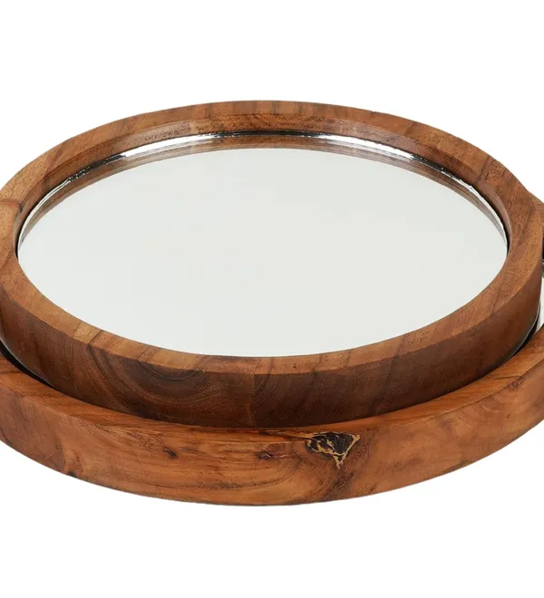 Brown_Round_Mirror_Vanity_Tray_Set_With_Wood_Frame_(25L_X_25W_X_4H_Cm)