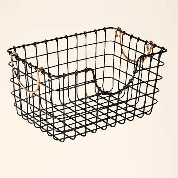 Black_Metal_Wire_Storage_Basket_With_Copper_Handle_(54.8D_X_74.2W_X_41.9H_Cm)