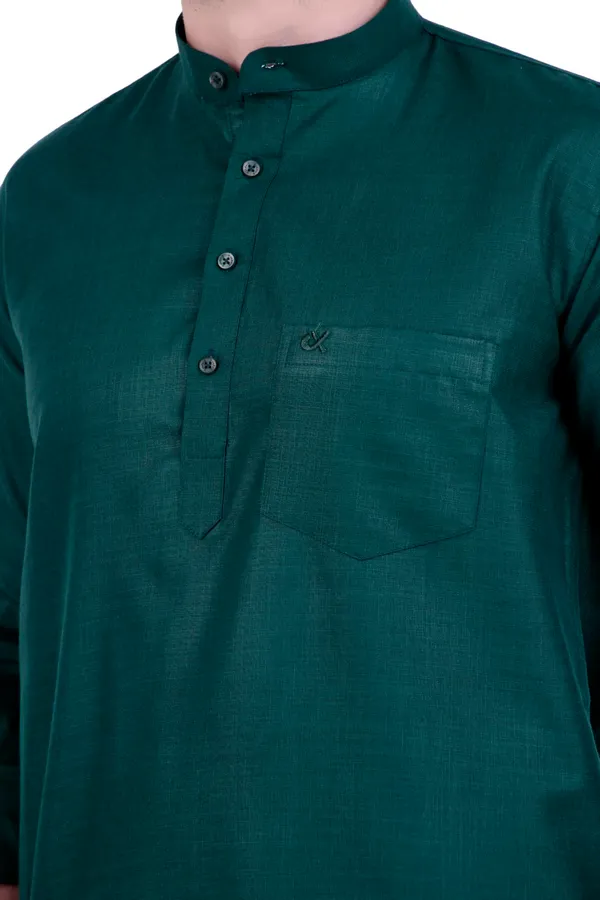 Ethno_Men�s_Cotton_Blend_Solid_Casual_Regular_Fit_Mandarin_Collar_Short_Kurta_for_Daily_&_Occasion_Use,_Pack_of_2,_(Mehndi_&_Mustard,_L)