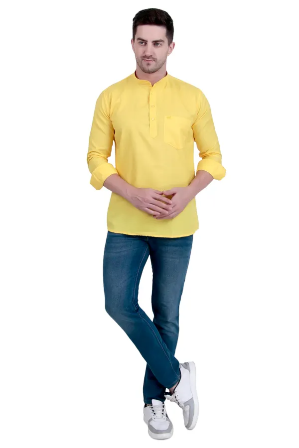 Ethno_Men�s_Cotton_Blend_Solid_Casual_Regular_Fit_Mandarin_Collar_Short_Kurta_for_Daily_&_Occasion_Use,_Pack_of_2,_(Mehndi_&_Mustard,_L)