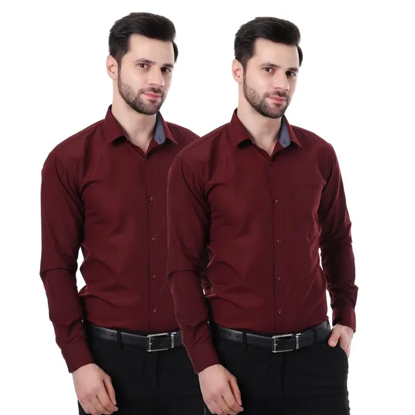 Maroon_Austin_Regular_Fit_Cotton_Blend_Formal_Shirt_With_Pocket_For_Men_(Pack_Of_2)