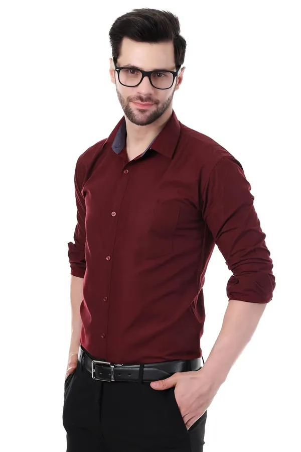 Maroon_Austin_Regular_Fit_Cotton_Blend_Formal_Shirt_With_Pocket_For_Men_(Pack_Of_2)