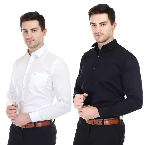 Black_&_White_Ozark_Cotton_Slim_Fit_Formal_Shirt_With_Pocket_For_Men