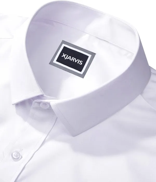White_Ozark_Cotton_Slim_Fit_Formal_Shirt_With_Pocket_For_Men