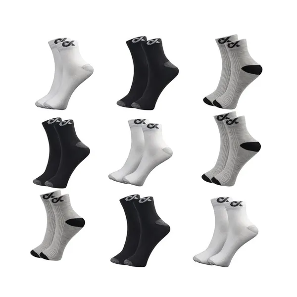 Multicolor_Ankle_Length_Cotton_Socks_For_Men_&_Women_(Pack_Of_9)