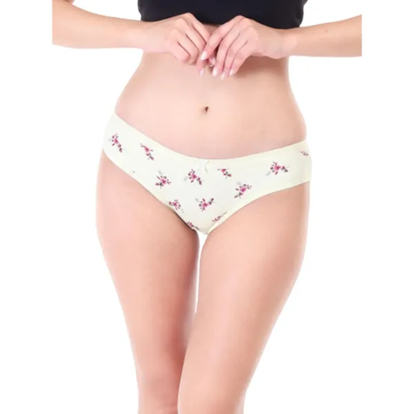 Lemon_Green_High_Coverage_Cotton_Blend_Flirt_Fusion_Mid-Waist_Panties_For_Women
