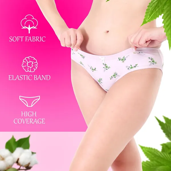 Light_Purple_High_Coverage_Cotton_Blend_Flirt_Fusion_Mid-Waist_Panties_For_Women