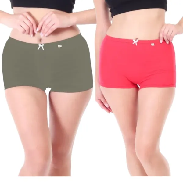Multicolor_High_Coverage_Super_Combed_Cotton_Stretch_Mid_Waist_Boy_Shorts_For_Women
