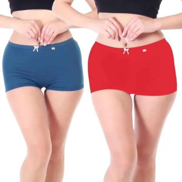 XJARVIS®_LADYBAY_Women's_High_Coverage_Super_Combed_Cotton_Stretch_Mid_Waist_Boy_Shorts_-_Moisture_Wicking,_Innerwear_for_Seamless_Underwear,_Brief_Boxer_for_Women