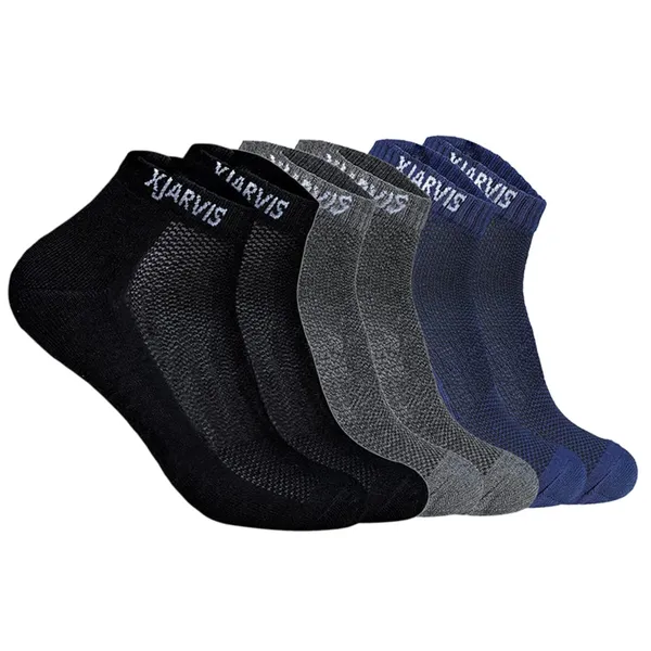 Pack_Of_3_Multicolor_Cushioned_Half_Terry_Ankle_Length_Socks_For_Men_&_Women