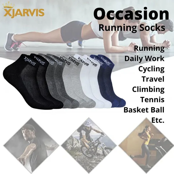 Multicolor_Ankle_Length_Half_Terry_Cotton_Socks_Men_&_Women_(Pack_Of_3)