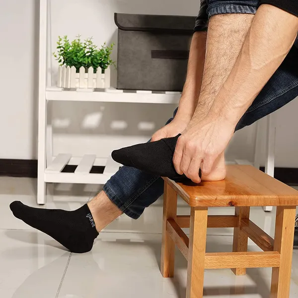 Black_Cushioned_Half_Terry_Ankle_Length_Socks_For_Men_&_Women_(Pack_Of_3)