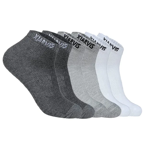 Multicolor_Cushioned_Half_Terry_Ankle_Length_Socks_For_Men_&_Women_(Pack_Of_3)