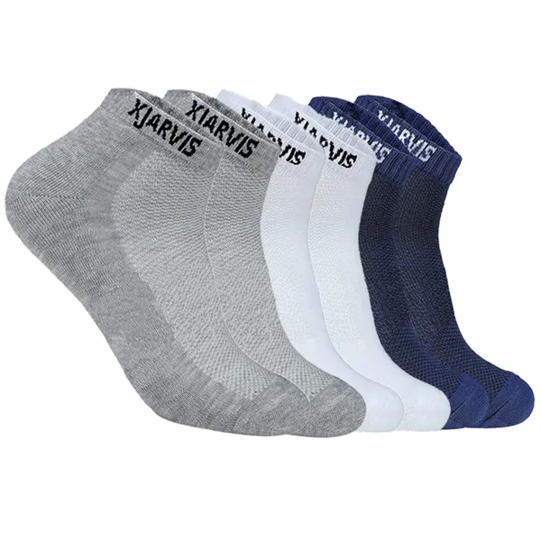 Multicolor_Cushioned_Half_Terry_Ankle_Length_Socks_For_Men_&_Women_(Pack_Of_3)