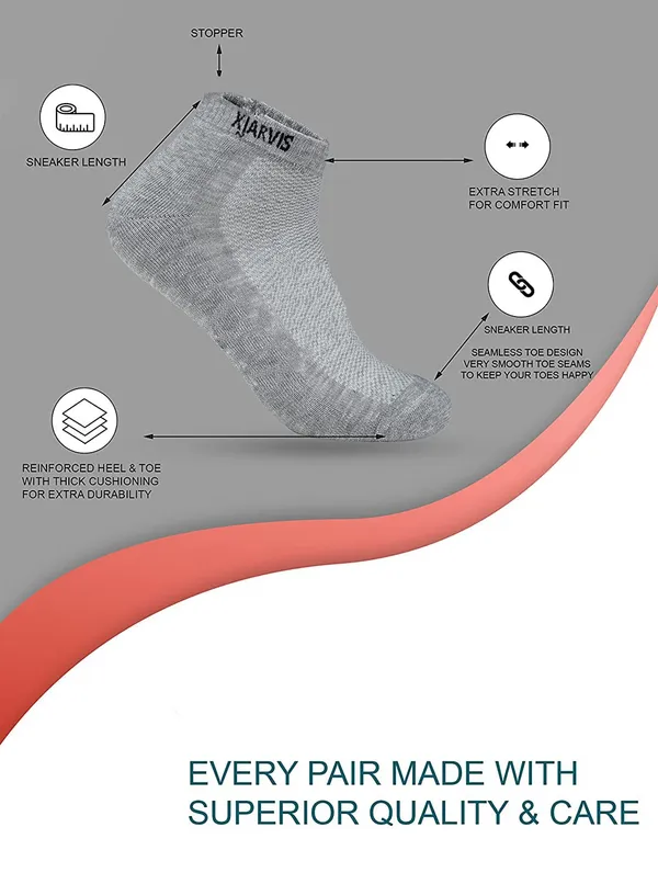 Grey_Cushioned_Half_Terry_Ankle_Length_Socks_For_Men_&_Women_(Pack_Of_5)