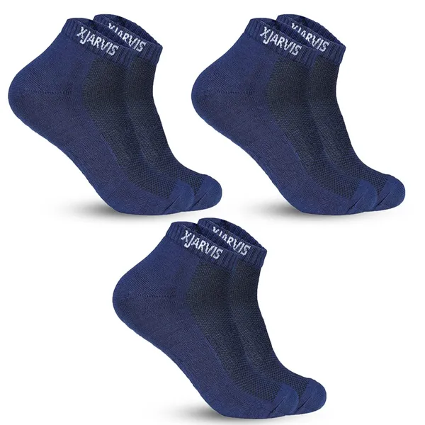Navy_Cushioned_Half_Terry_Ankle_Length_Socks_For_Men_&_Women_(Pack_Of_3)