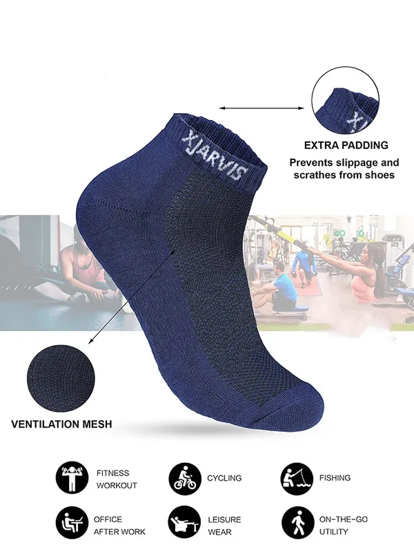 Navy_Cushioned_Half_Terry_Ankle_Length_Socks_For_Men_&_Women_(Pack_Of_3)