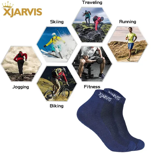 Navy_Cushioned_Half_Terry_Ankle_Length_Socks_For_Men_&_Women_(Pack_Of_3)