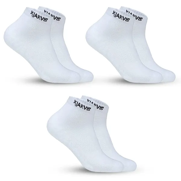 White_Cushioned_Half_Terry_Ankle_Length_Socks_For_Men_&_Women_(Pack_Of_3)