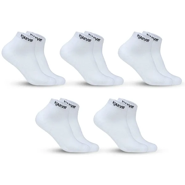 White_Ankle_Length_Socks_for_Men_&_Women_(Pack_Of_5)